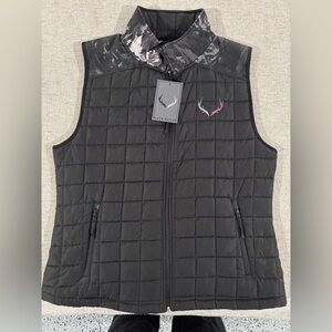 Women's Black Quilted Vest